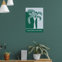 Arbre de palmes Tropical Texte Personnalisé