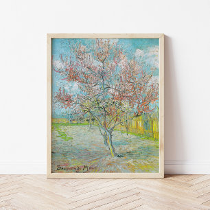 Poster Arbre de pêche à fleurs   Vincent van Gogh