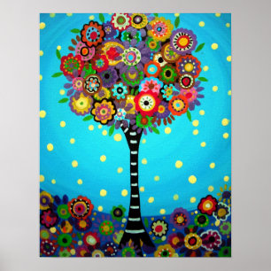 POSTER ARBRE DE PEINTURE DE VIE