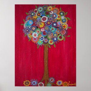 POSTER ARBRE DE PEINTURE DE VIE