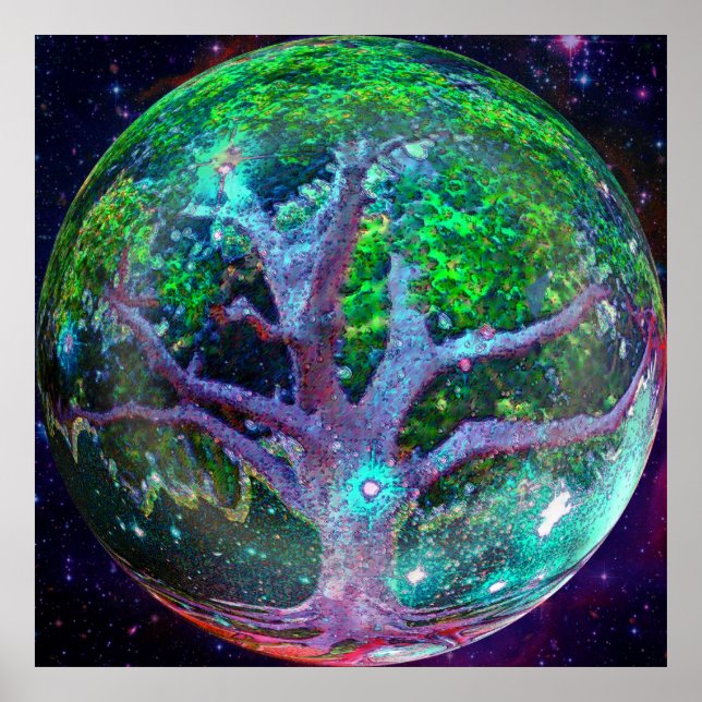 Poster Arbre de vie bien-être (Devant)