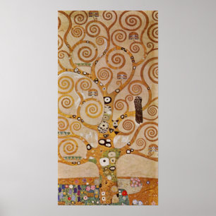 Poster Arbre de vie de Gustav Klimt, Art Nouveau stylisé