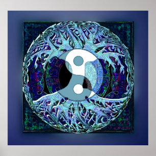 Poster Arbre de vie de Yin Yang