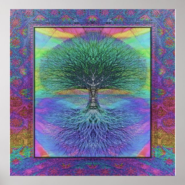 Poster Arbre de vie Espoir et paix (Devant)