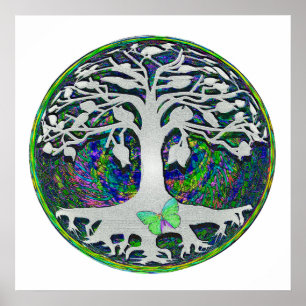 Poster Arbre de vie Nouveaux débuts par Amelia Carrie