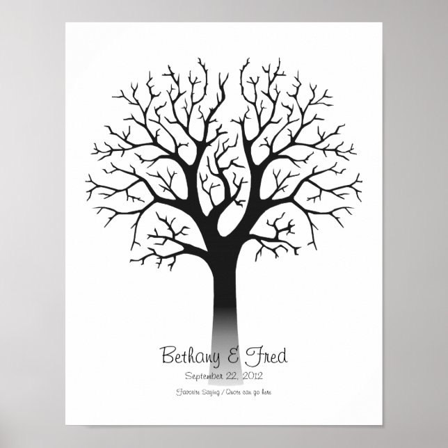 Poster Arbre d'empreintes digitales 11"x14" (Devant)