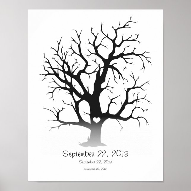 Poster Arbre d'empreintes digitales 11"x14" (Devant)