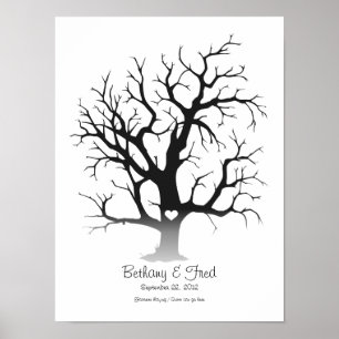Poster Arbre d'empreintes digitales 12"x16"