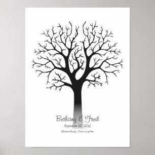 Poster Arbre d'empreintes digitales 12"x16"