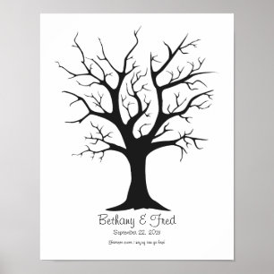 Poster Arbre d'empreintes digitales C - 11"x14"