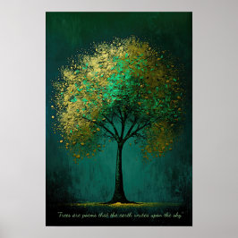 Poster Arbre doré