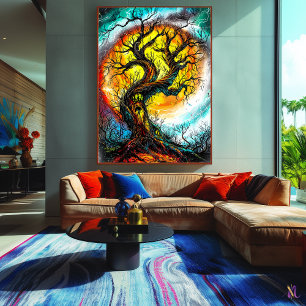 Poster Arbre Enchanté Tordu – Art Fantastique Gothique