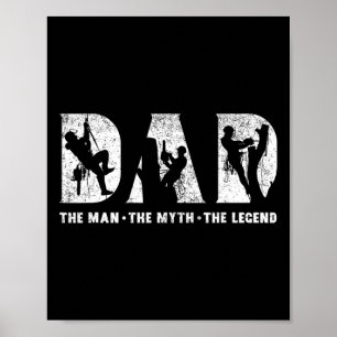Poster Arbre Escalade Papa L'Homme Le Mythe La Légende Fa