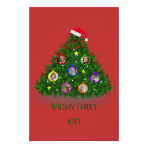 Poster Arbre familial dans l'arbre de Noël