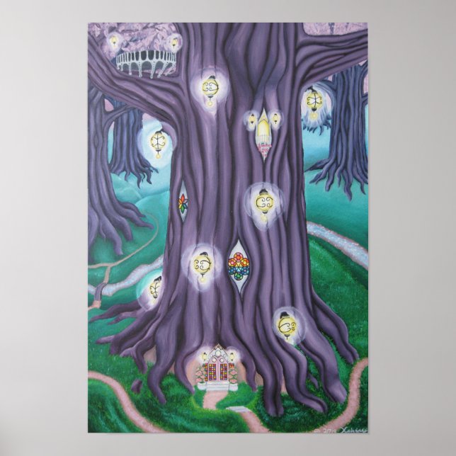 Poster Arbre géant en Améthyste (Devant)
