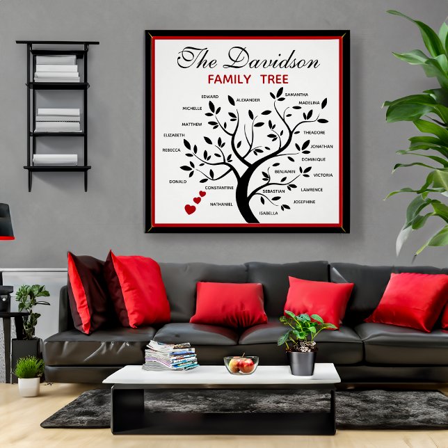 Poster Arbre généalogique personnalisé (20 noms) (Créateur téléchargé)