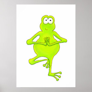 Poster Arbre Grenouille Yoga Arbre Pot Art Imprimer