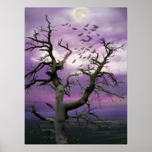 Poster Arbre Halloween