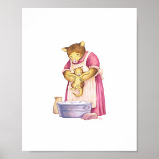 Poster Arbre Kangourou mère et enfant 8 x 10 Imprimer