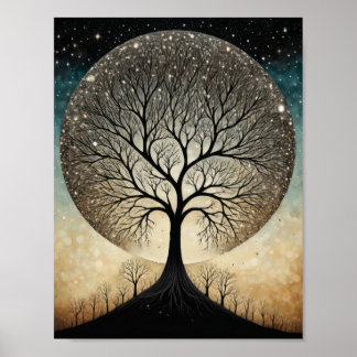 Poster Arbre mystique magique