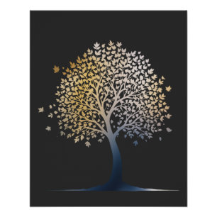 Poster Arbre Nature Environnement Vie Style Silhouette