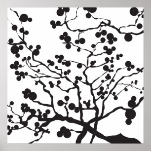 Poster arbre noir