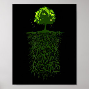 Poster Arbre Racine Connaissez votre origine Nature De l'