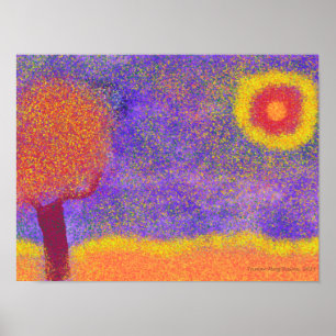 Poster Arbre rouge d'imaginaire sur l'affiche de Jupiter