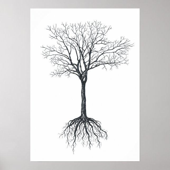 Poster Arbre sans feuille (Devant)