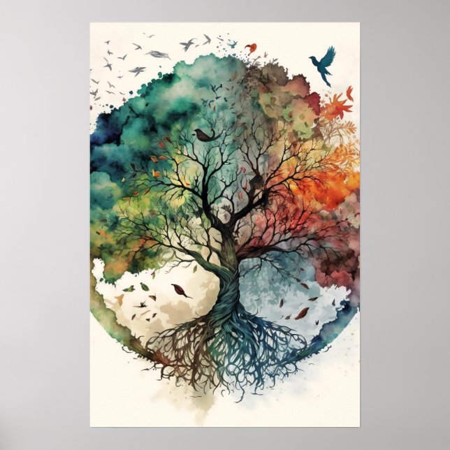 Poster Arbre spirituel de vie (Devant)