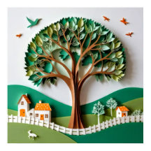 Arbre stylisé #3 Art décoratif Mur