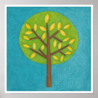 Arbre vert avec Feuilles jaunes par Chariklia Zarr