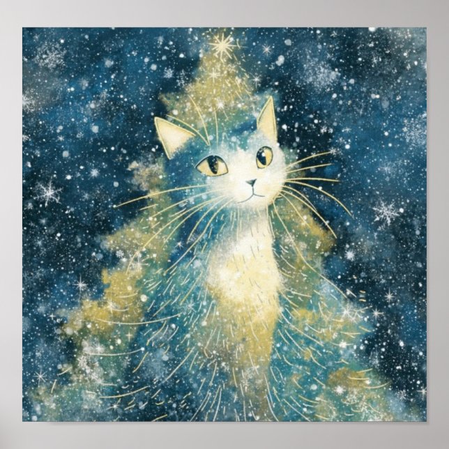 Poster ArbreDeNoelChatWhimsy (Devant)