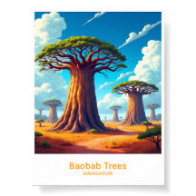 Arbres Baobabs de l'Art de Paysage de Madagascar