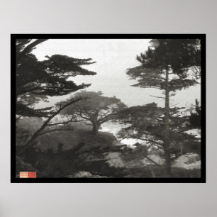 Poster Arbres - Carmel par la mer, la Californie