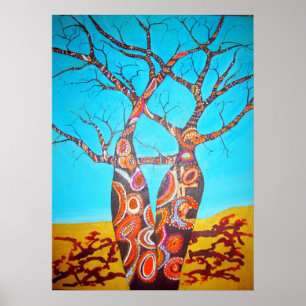 Poster Arbres de Boab