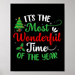 Poster Arbres De Noël C'Est Le Moment Le Plus Merveilleux