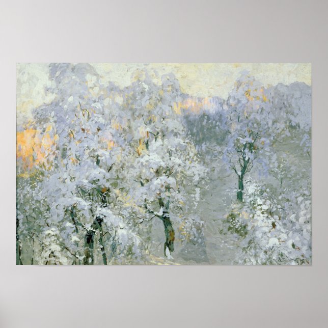 Poster Arbres en argent de Wintry, 1910 (Devant)