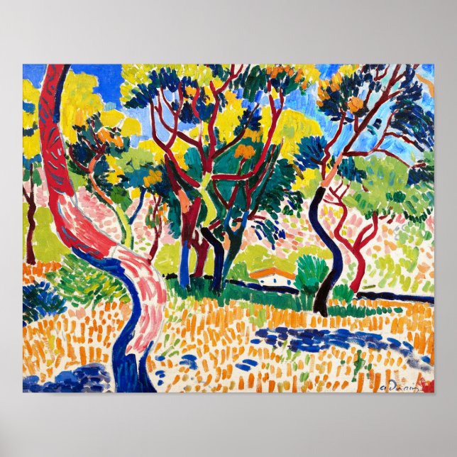Poster Arbres en Collioure | Andre Derain | (Devant)