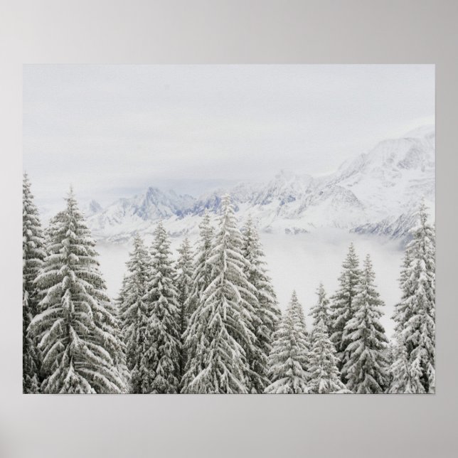 Poster Arbres en hiver (Devant)