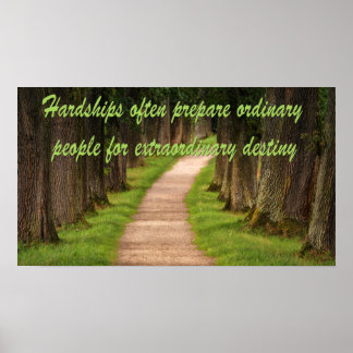 Poster Arbres et chemin Bible Citations Inspiration