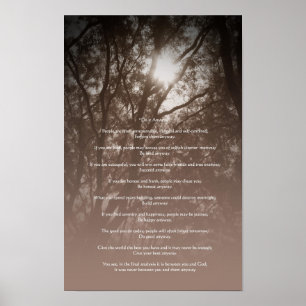 Poster Arbres lumineux "Faites-le quand même"