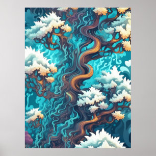 Poster Arbres sous-marins