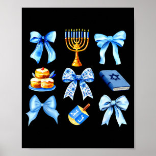 Poster Arc coquet Fête juive Chanukah Hanukkah Meno