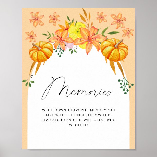 Poster Arc d'automne - souvenirs avec la mariée (Devant)