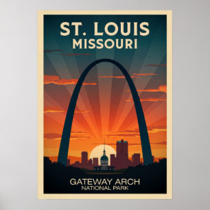 Poster Arc de passerelle St. Louis Missouri V01