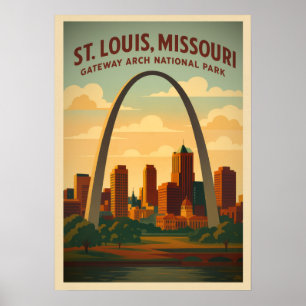 Poster Arc de passerelle St. Louis Missouri V03