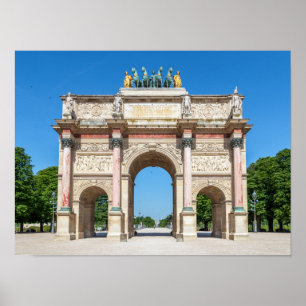 Poster Arc de triomphe Carrousel à Paris, France