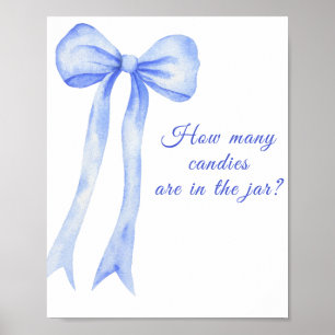 Poster Arc en aquarelle - devinez combien de bonbons dans