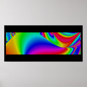 Poster Arc en ciel 3D Abstrait